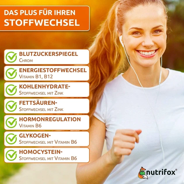 Берберин (цинк, хром, магний, B12, B6, фолиевая кислота) 500 мг Nutrifox – 120 капсул - изображение 4