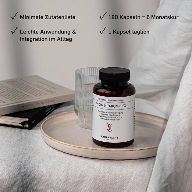 Комплекс витаминов В с кофакторами Kurkraft – 180 капсул - изображение 3