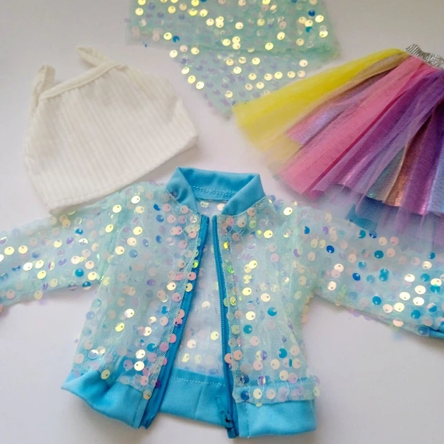 Одежда для куклы Baby Born / Беби Борн 40-43 см набор Единорожка Радужный разноцветный 8426 - Фото 4 Одежда для куклы Baby Born / Беби Борн 40-43 см набор Единорожка Радужный разноцветный 8426 - изображение 4