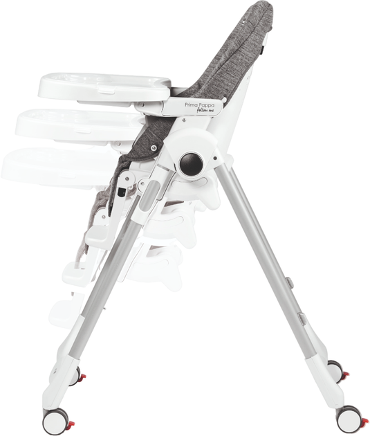 Стульчик для кормления Peg-Perego Prima Pappa Follow Me Wonder Grey (8005475410653) - Фото 12 Стульчик для кормления Peg-Perego Prima Pappa Follow Me Wonder Grey (8005475410653) - изображение 12