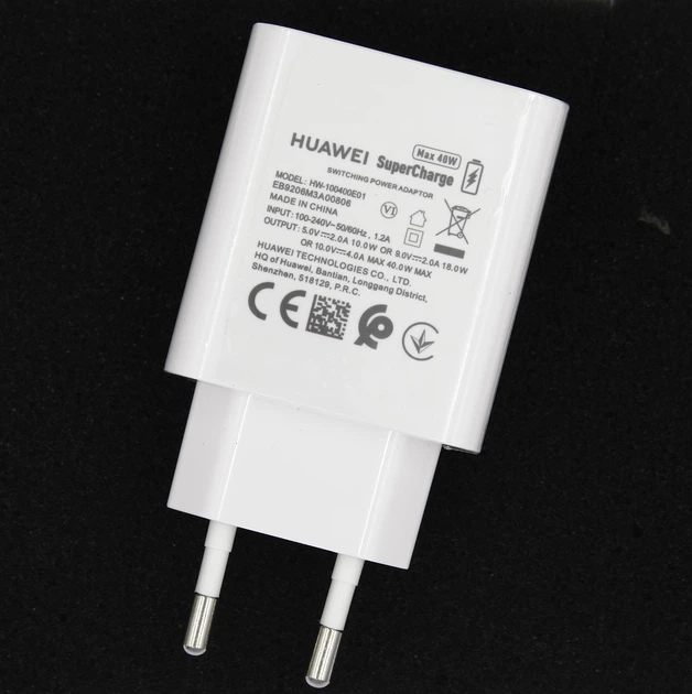 Зарядний пристрій USB 5-9V/2A 10V/4A White Huawei P40 Pro ELS-N29/P40 Lite JNY-LX1 Original - Фото 1 Зарядний пристрій USB 5-9V/2A 10V/4A White Huawei P40 Pro ELS-N29/P40 Lite JNY-LX1 Original - зображення 1