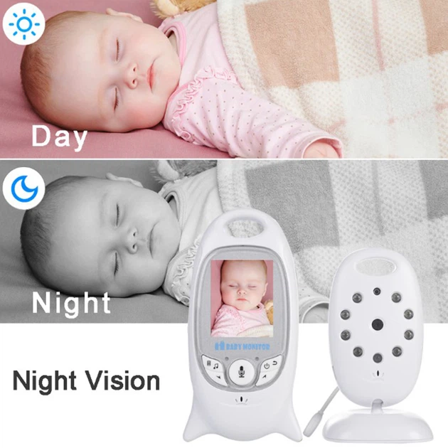 Бездротова відеоняня Baby Monitor з термометром та колисковими Білий (1013-033-00) - зображення 2