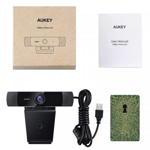 Вебкамера Aukey PC-LM1E 1080p FHD Live Streaming Camera Stereo Mic 1920x1080 Black - изображение 5