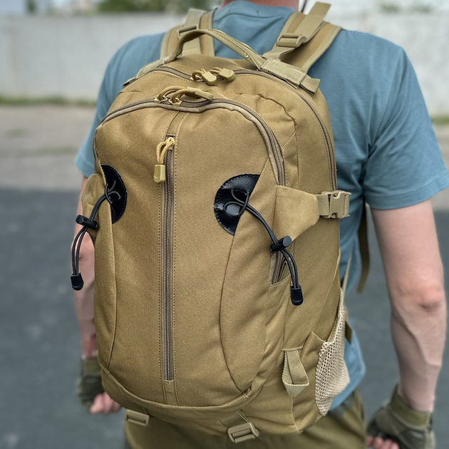 Тактичний рюкзак штурмовий Tactic військовий рюкзак 25 літрів міський рюкзак з відділом під гідратор койот (A57-807-coyote) - зображення 1