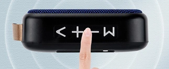 Колонка мини портативная Bluetooth с поддержкой microSD со встроенным аккумулятором, Синий - изображение 6