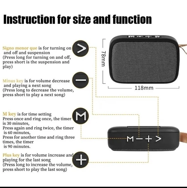 Колонка мини портативная Bluetooth с поддержкой microSD со встроенным аккумулятором, Синий - изображение 9
