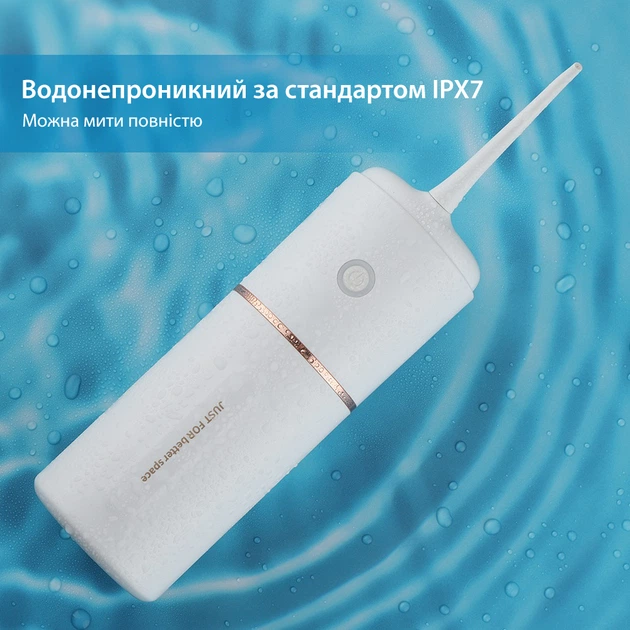 Іригатор портативний для ротової порожнини водонепроникний IPX7 бездротовий 1200 mAh Axacam RS-03 - зображення 4