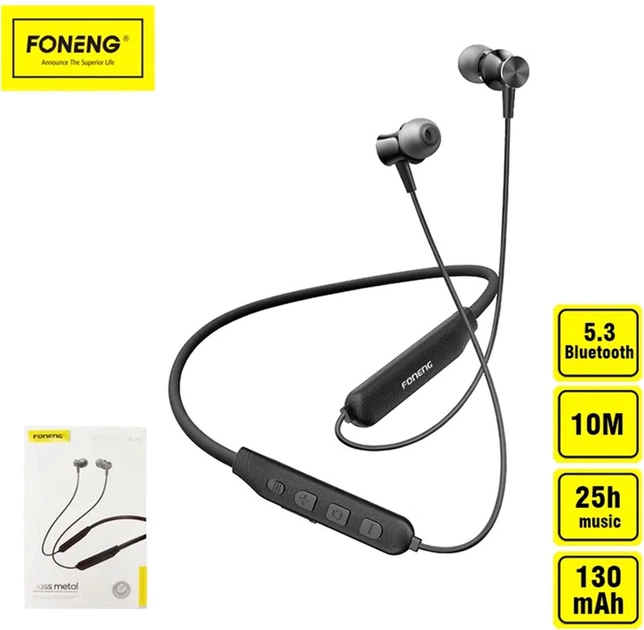 Наушники Foneng Bass Metal Neckband BL36 - изображение 2