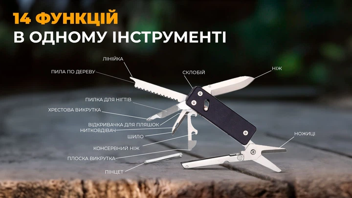 Мини мультитул Roxon KS2 14 инструментов черный - Фото 7 Мини мультитул Roxon KS2 14 инструментов черный - изображение 7