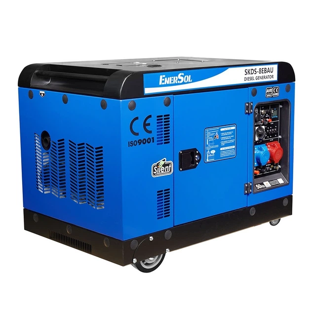Дизельний генератор Kit Energy EnerSol SKDS-8EBAU 230B-380В 50Гц 8кВт 1-3 фази з електростартером - зображення 2