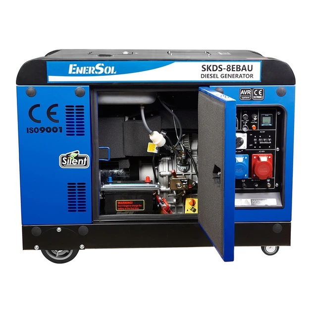 Дизельний генератор Kit Energy EnerSol SKDS-8EBAU 230B-380В 50Гц 8кВт 1-3 фази з електростартером - зображення 5