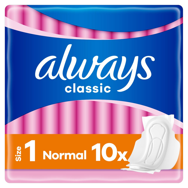 Гігієнічні прокладки Always Classic Sensitive Normal 10 шт (4015400259367) - зображення 1