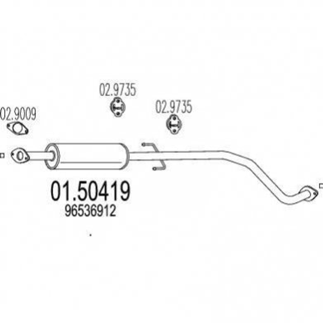 Глушитель средний MTS 0150419 Chevrolet Aveo - изображение 1