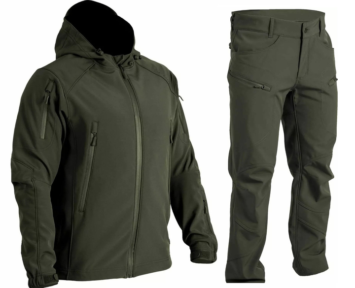 Тактичний чоловічий костюм Softshell Spartan демісезонний Olive - M (Kali) - зображення 1