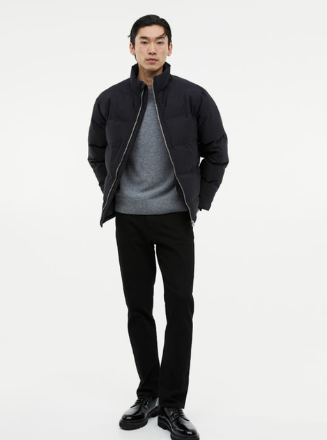 Чоловіча куртка Regular Fit H&M (56221) S Чорна - зображення 4