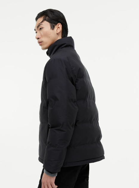 Чоловіча куртка Regular Fit H&M (56221) S Чорна - зображення 7