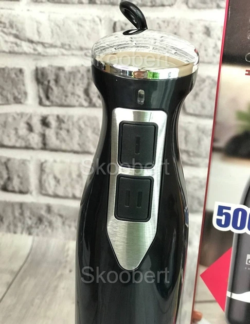 Блендер измельчитель ручной погружной с металлической ножкой DSP KM 1140 500W Black - изображение 2