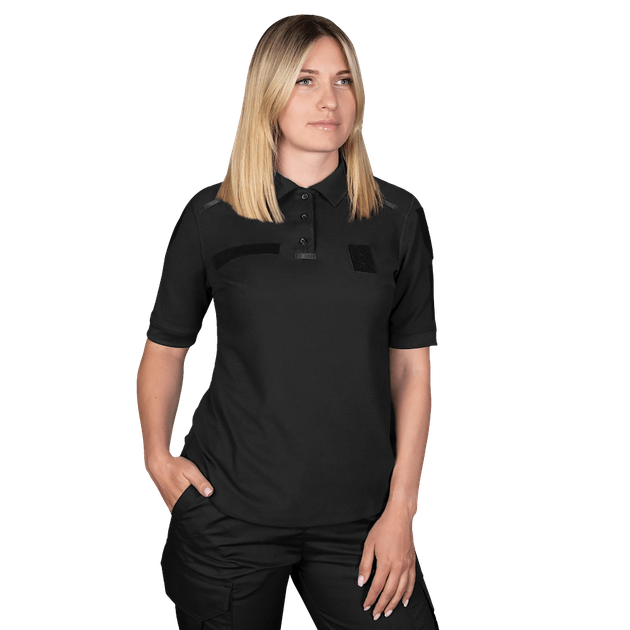 Поло футболка женская тактическая полевая универсальная для силовых структур Camotec 7179(M) Черный (OPT-9471) - изображение 1