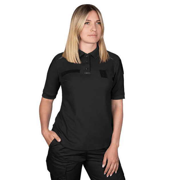 Поло футболка женская тактическая полевая универсальная для силовых структур Camotec 7179(L) Черный (OPT-9471) - изображение 1