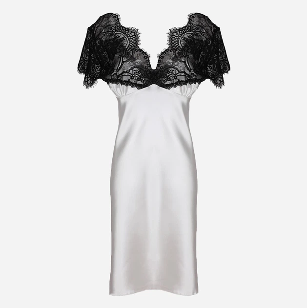 Koszula nocna damska DKaren Slip Kayla XS Jasny ecru (5903251374690) - obraz 4