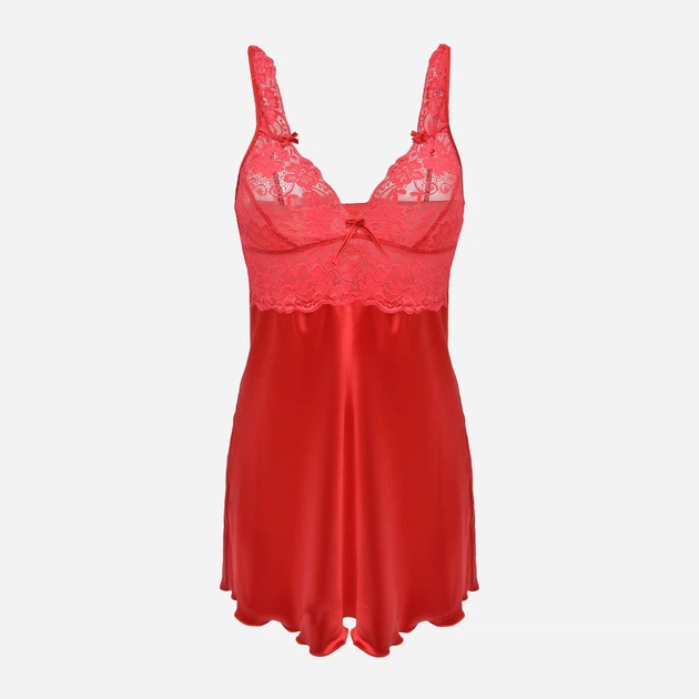 Koszula nocna damska DKaren Slip Paris S Czerwona (5901780603076) - obraz 2