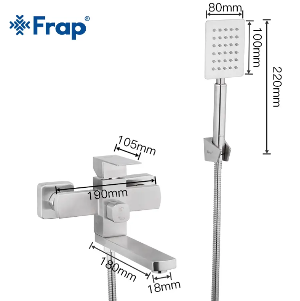 Змішувач для ванни Frap F32802 (H802) - изображение 2