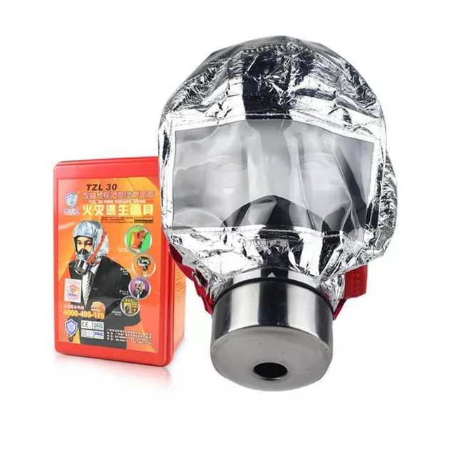 Маска протигаз із алюмінієвої фольги, Fire mask захист голови CE-739 від радіації - зображення 1