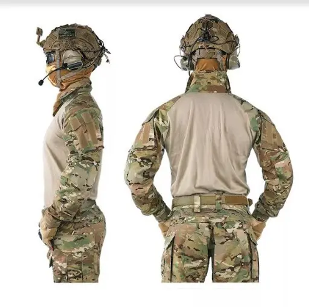 Тактическая армейский рубашка UBAKS ВСУ Multicam ripstop мультикам убакс спандекс с налокотниками р. XL - изображение 2