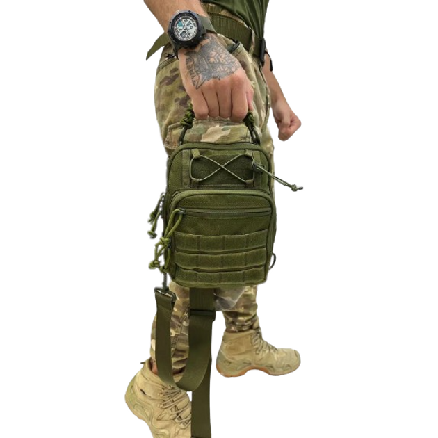 Сумка Tactical 031 Olive тактическая сумка для переноски вещей 23,5х6х12 см (TS031-Olive) - изображение 2