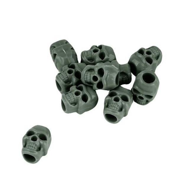 Набір Sturm Mil-Tec стопперів для молнии/темляку CORD STOPPER SKULL (Olive) 2,3 x 1,2 x 0,9 cm - зображення 2