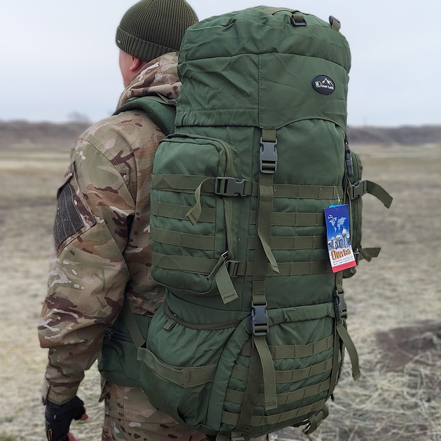 Туристичний великий рюкзак Tactic похідний військовий рюкзак рюкзак на 90 л тактичний рюкзак Олива (new-tur90-olive) - зображення 1