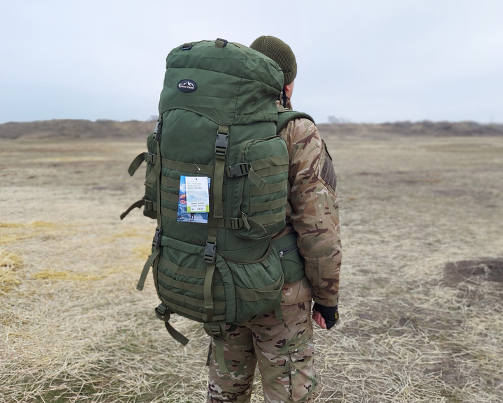 Туристичний великий рюкзак Tactic похідний військовий рюкзак рюкзак на 90 л тактичний рюкзак Олива (new-tur90-olive) - зображення 2