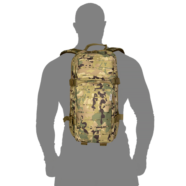 Рюкзак тактический полевой универсальный маскировочный рюкзак для силовых структур Мультикам 25л 7127 (OR.M_7127) - изображение 2