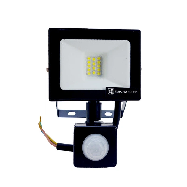 Світлодіодний (LED) вуличний прожектор 10Вт 220В з датчиком руху 6500К IP65, регулювання чутливості - изображение 3