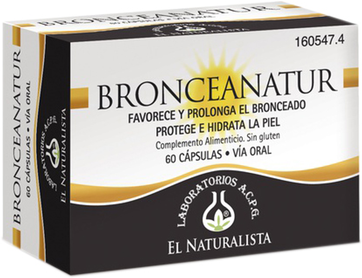 Suplement diety El Natural Bronceanatur 60 kapsułek (8410914320408) - obraz 1
