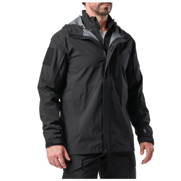 Куртка 5.11 Tactical штормова Force Rain Shell Jacket (Black) XL - зображення 2