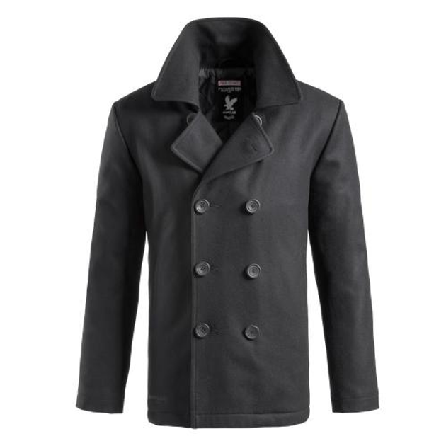 Бушлат Surplus Raw Vintage двухбортный SURPLUS PEA COAT (Black) XL - изображение 1