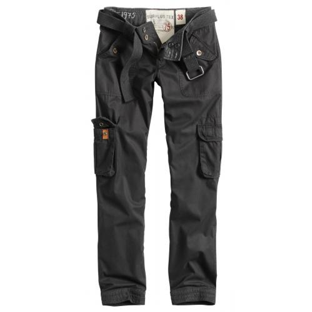 Брюки Surplus Raw Vintage військові жіночі SURPLUS LADIES PREMIUM TROUSERS SLIMMY (Black) 42 - зображення 1