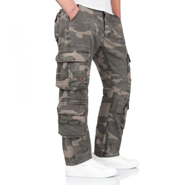 Штаны Surplus Raw Vintage SURPLUS AIRBORNE TROUSERS SLIMMY (Black Camo) 2XL - изображение 2