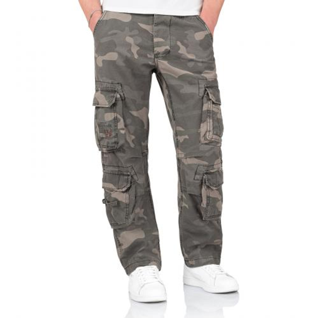 Штаны Surplus Raw Vintage SURPLUS AIRBORNE TROUSERS SLIMMY (Black Camo) L - изображение 1