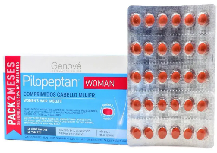 Дієтична добавка Genove Pilopeptan Woman 60 таблеток (8423372800436) - зображення 2