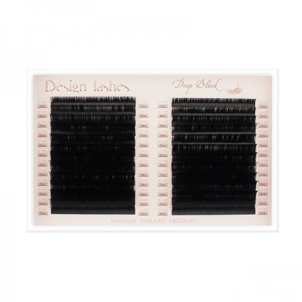 Ресницы Design Lashes Deep Black C/CC 0.07 24 ряда 7-13 мм черные (2100994279944) - Фото 1 Ресницы Design Lashes Deep Black C/CC 0.07 24 ряда 7-13 мм черные (2100994279944) - изображение 1