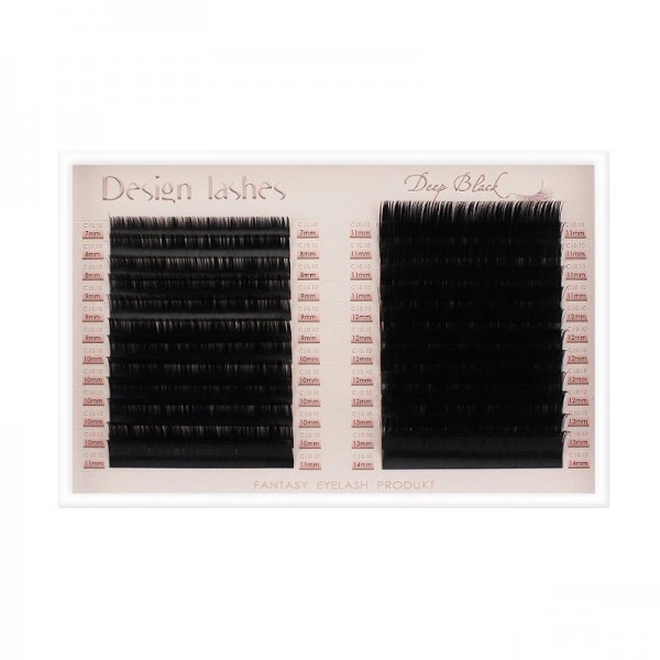 Ресницы Design Lashes Deep Black C 0.10 24 ряда 7-14 мм черные (2100994279838) - Фото 1 Ресницы Design Lashes Deep Black C 0.10 24 ряда 7-14 мм черные (2100994279838) - изображение 1