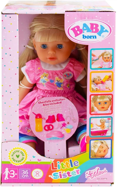Lalka Baby Born Baby Sister 36 cm z akcesoriami (4001167834916) - obraz 9