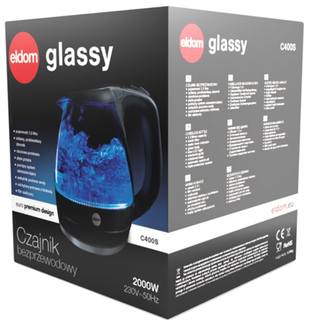 Електрочайник Eldom GLASSY C400 - зображення 9