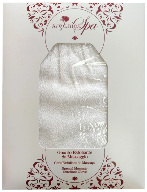 Перчатка Кесса для Хамама, Натурального Пилинга и Массажа Spa Белая Arganiae 0107w - изображение 2