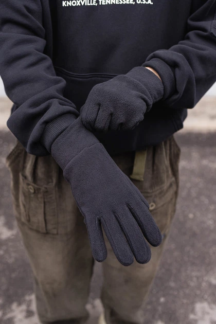Сенсорні Флісові Перчатки Without Screen 4-2 Black Man 398500356 - изображение 4