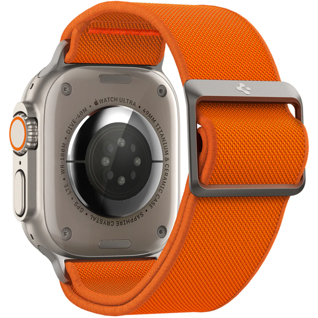 Тканинний ремінець для годинника Spigen Fit Lite for Watch 49/45/44/42mm, Orange (AMP05986) браслет для apple watch - зображення 4