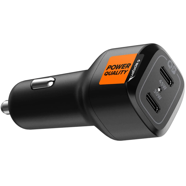 Автомобильное зарядное устройство Spigen 2x USB C Port PD75W Arcstation PC2200 ACP04581 - изображение 2