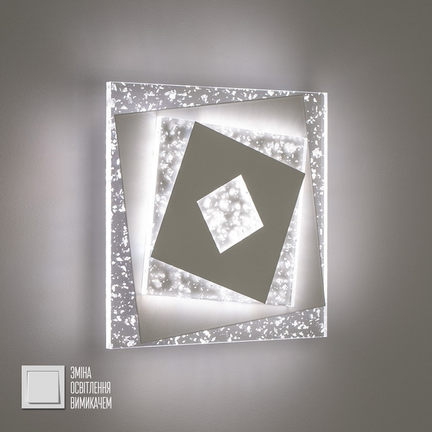 Светильник светодиодный настенный, LED бра LUMINARIA ROMA 20W S200 ON/OFF WHITE/CLEAR 220V IP20 - изображение 1